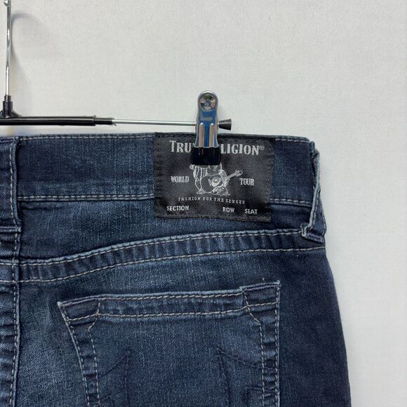 True Religion Men Rocco Relaxed Skinny Jeans Size 36 36x33 Blue Denim C068 -24 - Picture 9 of 16
